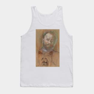 Ludovic Lepic Holding His Dog by Edgar Degas Tank Top